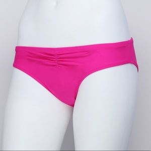 MM BOUTIQUE Ruched Hot Pink Swim Cheeky Bikini Bottoms Small